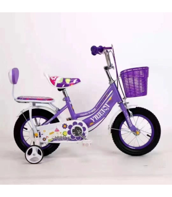 Vaikiškas dviratis 12 colių ratais - Violetinis, YIBEIQI