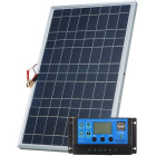 Saulės panelė - skydelis su įtampos reguliatorium, VSP-40W 12V 10A, 670x420x25mm FM-314