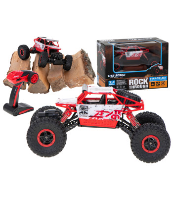 RC automobilis Rock Crawler HB 2.4GHz 1:18 raudonas