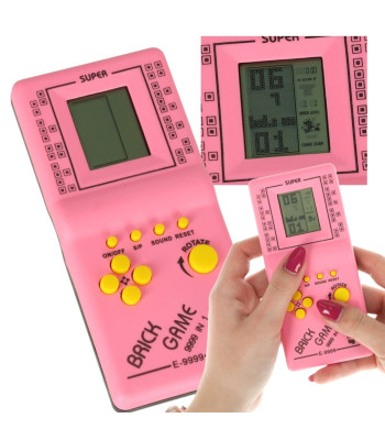 Elektroninis žaidimas Tetris 9999in1 rožinis