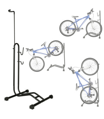 Dviračių stovas viengubas aukštas stiprus metalinis juodas