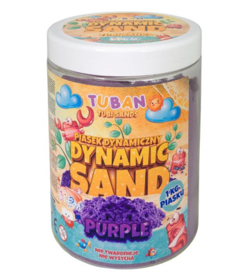 TUBAN dinaminis smėlis 1kg violetinės spalvos