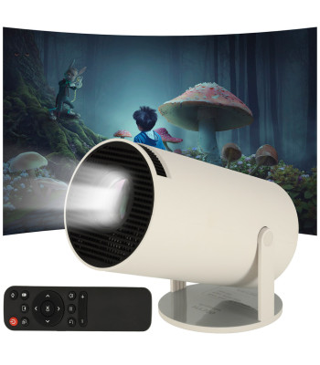 Nešiojamasis LED projektorius 1280x720, 100-325cm ekranas, Android 11.0  USB HDMI WiFi baltas