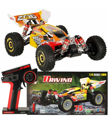 Nuotolinio valdymo automobilis RC WLToys 144010 Speed Racing 1:14 bešepetėlinis variklis 75km/h