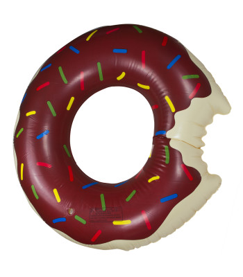 Pripučiamas ratas "Donut" 110 cm rudos spalvos