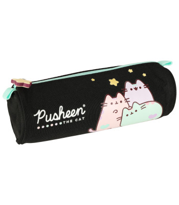 Pusheen Pastelinis juodos spalvos tūbelinis pieštukinis dėklas