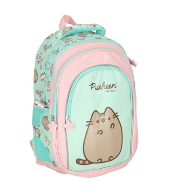 4 skyrių mokyklinė kuprinė 16 colių Pusheen Mint