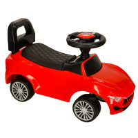 Vaikiškas vežimėlis automobilis su garsu ir šviesomis raudonas