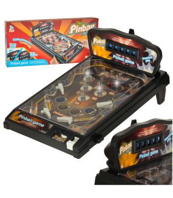 Pinball flipper arkadinis žaidimų stalas su šviesomis ir muzika