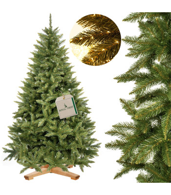 CT0187 Dirbtinė eglė 220 cm Premium Royal Trees, Kaukazo eglė, su mediniu stovu