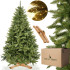 CT0187 Dirbtinė eglė 220 cm Premium Royal Trees, Kaukazo eglė, su mediniu stovu