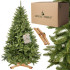 CT0187 Dirbtinė eglė 220 cm Premium Royal Trees, Kaukazo eglė, su mediniu stovu