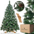 CT0192 Dirbtinė Kalėdų eglutė 240 cm Premium Royal Trees Snowy Deimantinė pušis su kūgiais