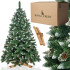 CT0192 Dirbtinė Kalėdų eglutė 240 cm Premium Royal Trees Snowy Deimantinė pušis su kūgiais