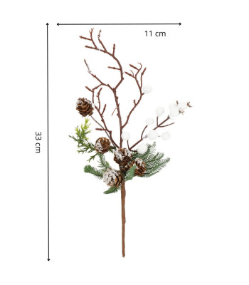 Kalėdų dirbtinė šakelė dekoracijoms 33 cm