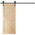 Bėgimo durų sistema Springos HA5007, 183 cm, barn door, slankiklis su furnitūra iki 100 kg, juoda