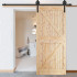 Bėgimo durų sistema Springos HA5007, 183 cm, barn door, slankiklis su furnitūra iki 100 kg, juoda