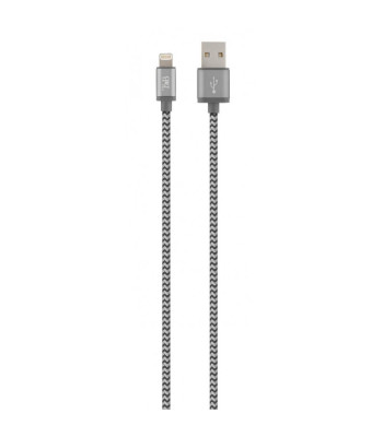 Dvipusis laidas USB/Lightning 1m, pilkas