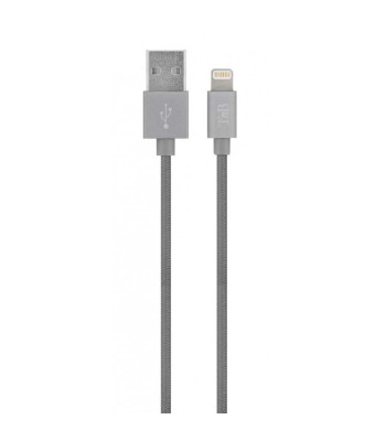 Pintas laidas USB/Lightning 2m, pilkas