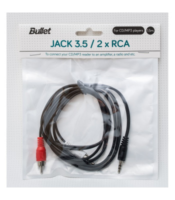 Laidas JACK3,5/2XRCA 1,5m