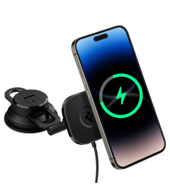 Spigen automobilio laikiklis Onetap Pro 3 ITS35W-3 DASH z QI 10W, skirtas iPhone su Magsafe juoda