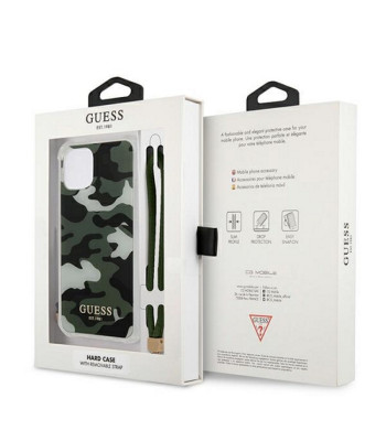 Guess telefono dėklas  iPhone 11 GUHCN61KSARKA khaki hard telefono dėklas Camo Collection