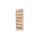 Guess iPhone 6 / 6S GUHCP6STGPI rožinis kietas dėklas Ethnic Chic Stripes 3D