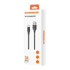 Riversong kabelis Beta 09 USB - microUSB 1,0m 3A juodas CM85