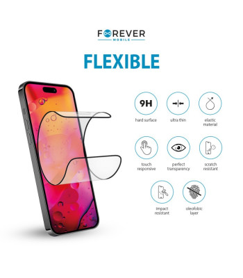 Forever Flexible hibridinis stiklas, skirtas Xiaomi Redmi 9 / 9 Prime / 9A / 9AT / 9C / 9i / Poco M2 / C3