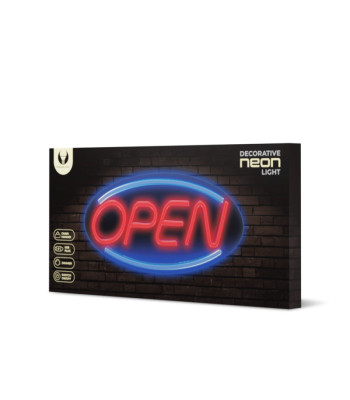 Neoninė PLEXI LED OPEN mėlyna raudona FPNE04X Forever Light