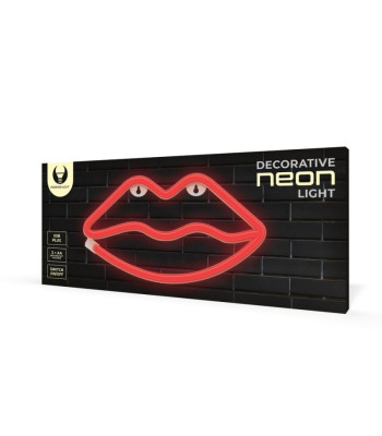 Neoninė LED lemputė LIPS raudona Bat + USB FLNEO8 Forever Light