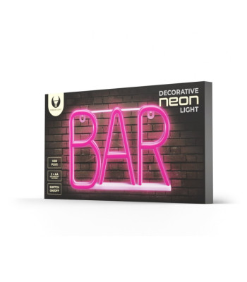 NEON LED BAR rožinė Bat + USB FLNE24 Forever Light