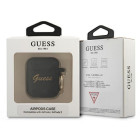 Guess telefono dėklas  AirPods GUA2SSSK black Silikoninis Vintage Script