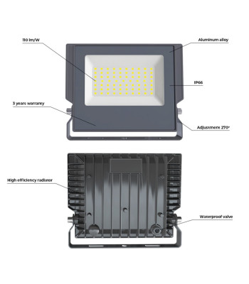 Prožektorius LED ASPIRE 50W 4500K 5500lm 230V Forever Light