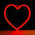 Neoninė LED lemputė HEART raudona Šikšnosparnis + USB FLNEO7 Forever Light