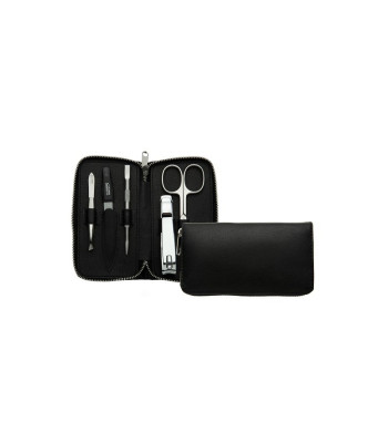 DuKaS Juodas manikiūro rinkinys vyrams "Zipper" 6 dalių "Premium Line