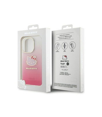 Hello Kitty dėklas for iPhone 15 Pro 6.1 pink harddėklas IML Gradient Electrop Kitty dėklas for Head