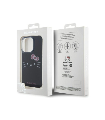 Hello Kitty dėklas for iPhone 15 Pro 6.1 black harddėklas IML Kitty dėklas for Face