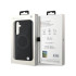 BMW dėklas for Samsung Galaxy S24+ black Signature Leather Half Textured - Circle MagSafe