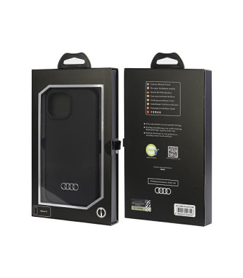 Audi dėklas for iPhone 15 / 14 / 13  black Silicone dėklas