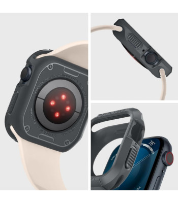 Spigen Rugged Armor dėklas for Apple Watch 4 / 5 / 6 / 7 / 8 / 9 / SE (44 / 45 mm) dark grey