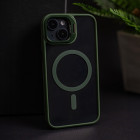 Extra Lens Mag dėklas for iPhone 14 6,1 dark green