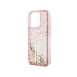 Guess dėklas for iPhone 15 Pro Max 6,7 GUHCP15XLFCSEGP pink HC LIQ. GLITTER GOLD STRIPES