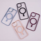 Satin Clear Mag dėklas for iPhone 12 6,1 blue