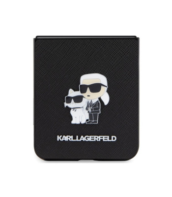 Karl Lagerfeld dėklas for Samsung Galaxy Z Flip 5 KLHCZF5SAKCNPK KARL HC SAFFIANO K-C PIN BLACK