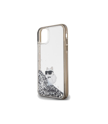 Karl Lagerfeld dėklas fori Phone 11 KLHCN61LKCNSK HC LIQ. GLITTER C TRANSPARENT