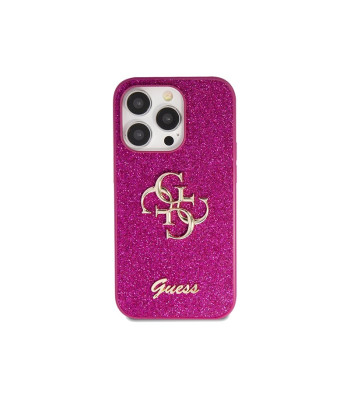 Guess dėklas for  iPhone 15 Pro 6,1 GUHCP15XHG4SGU HC FIXED GLITTER BIG 4G PURPLE