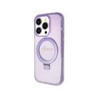 Guess dėklas for iPhone 15 Pro Max 6,7 GUHMP15XHRSGSU purple HC RING STAND MAGSAFE SCRIPT LOGO GLITTER