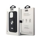 Karl Lagerfeld dėklas for iPhone 15 Pro Max 6,7 KLHCP15XGSAKCPK black HC GRIPSTAND SAFFIANO KC PINS