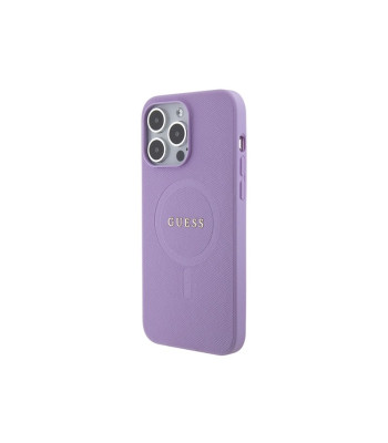 Guess dėklas for iPhone 15 Pro Max 6.7 GUHMP15XPSAHMCU purple harddėklas Saffiano MagSafe